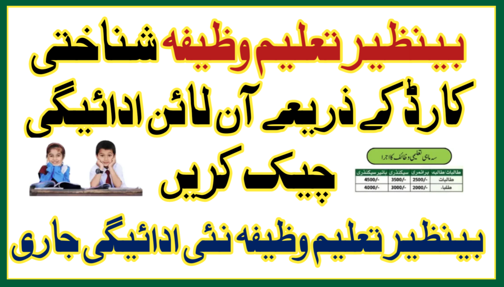 Benazir Taleemi Wazaif Check Online
